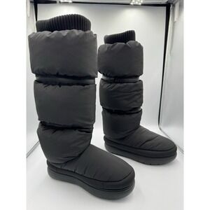 UGG CLASSIC MAXI ULTRA TALL‎ BLACK PULL ON PUFF BOOTS US Size 6
